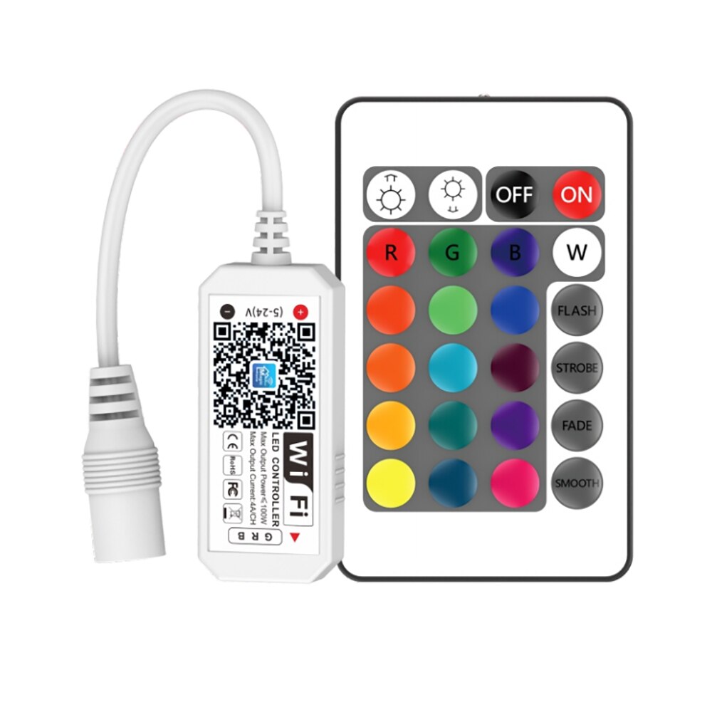 Led Controller 44 Keys 24 Keys LED IR RF RGB Controller LED Lights Controller RF Remote Dimmer DC12V For RGB 3528 5050 LED Strip: RGB 24K WIFI