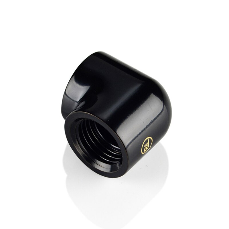 Bitspower touchaqua 90 graders armbåge dubbla inre  g1/4 " förlängningsbeslag svart, silver, ta -90 dia
