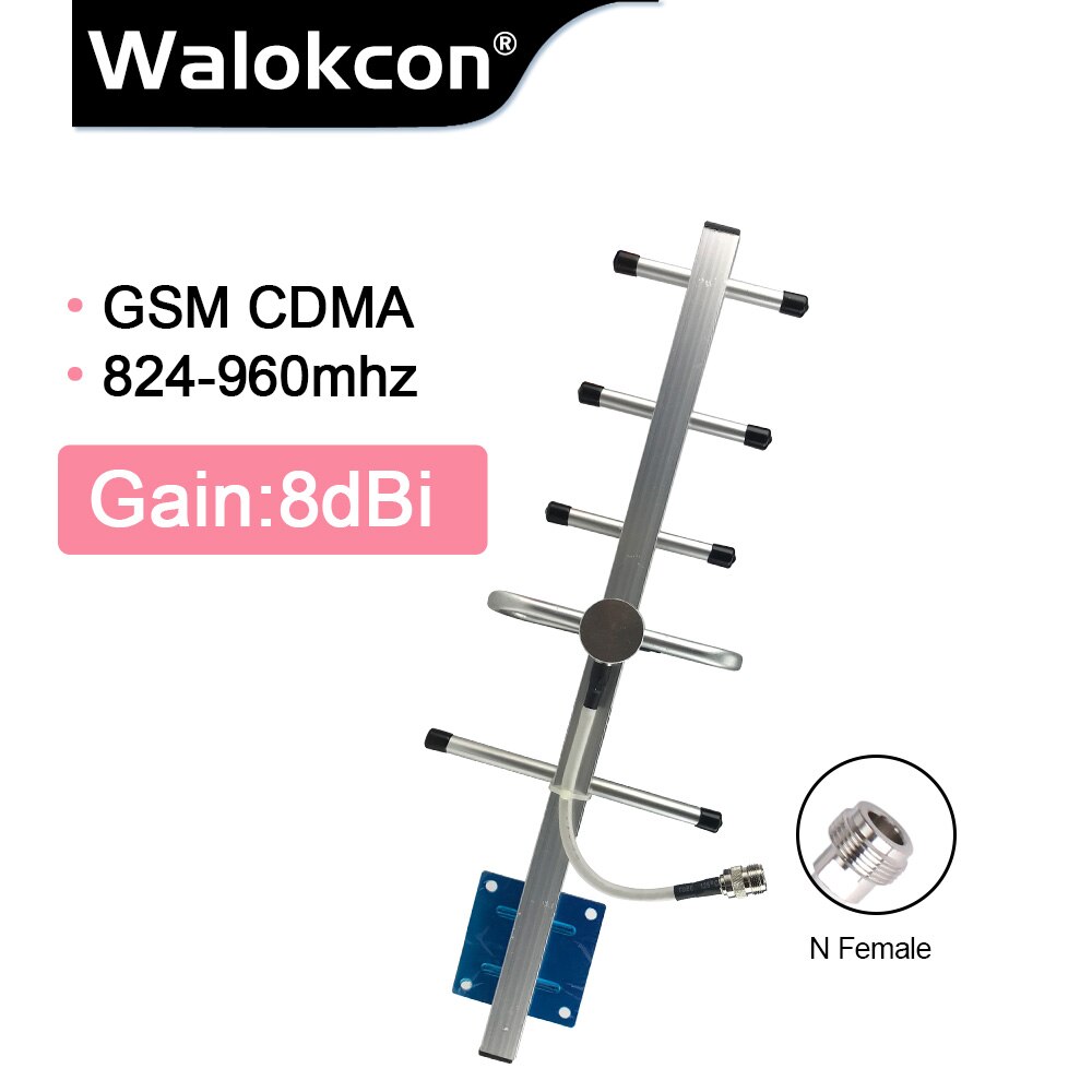 Antena externa 8dbi yagi, antena gsm 900 cdma 850 3g umts 850mhz 824-960mhz, antena externa para intensificador de sinal