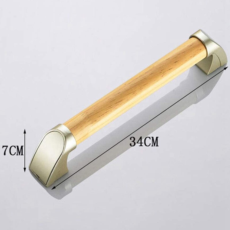 Stainless Steel Bathroom Shower Safety Handrails, Solid Wood Handrails, Non-Slip Elderly Bathtub Handrails