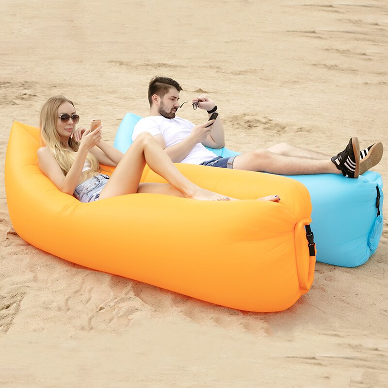 Oppustelig sofa bærbar luft seng lækker sofa til haven søsiden strand rejser camping picnics stol sofa