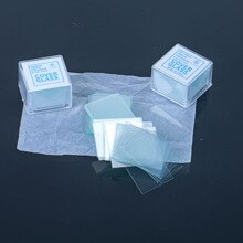 100 Stuks Blanco Cover Glas Glijdt Vierkante Laboratorium Microscoop Glas Slides