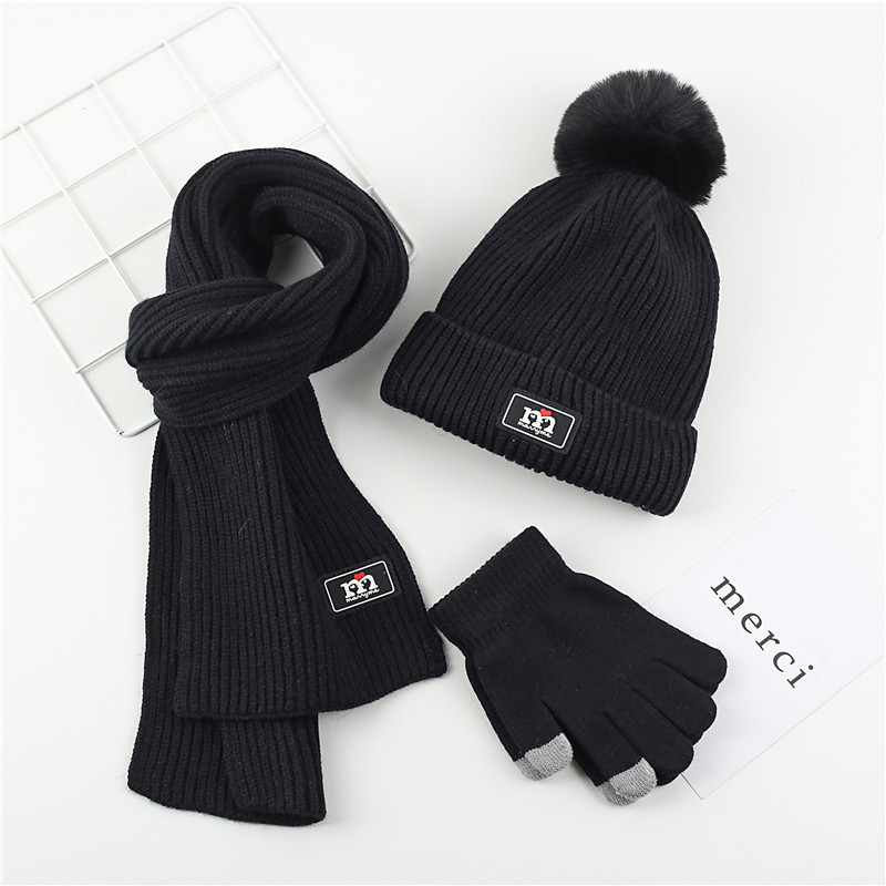 Acessórios de Inverno Menina Menino Chapéu do bebê Cachecol Conjunto Luva Chapéu Meninos Chapéu E Lenço Crianças Chapéu E Cachecol Conjunto: 1