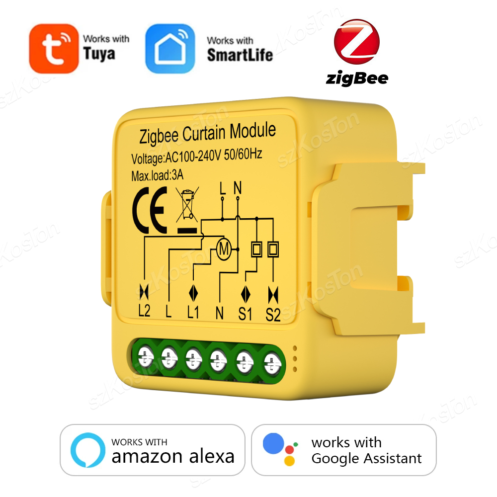 Tuya ZigBee WiFi inteligentny moduł przełączający kurtyny podłącz rolety żaluzje silnik czasowe sterowanie głosem dla Alexa Google Home: Bundle2