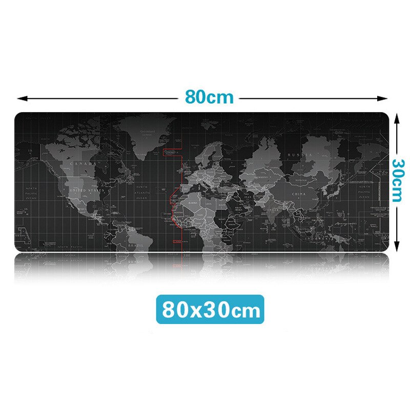 Old World Map Mouse Pad gamer Mousepad Large Size Pad for Mouse Notebook Computer Locking Edge Gaming Mouse Mats: 80X30CM