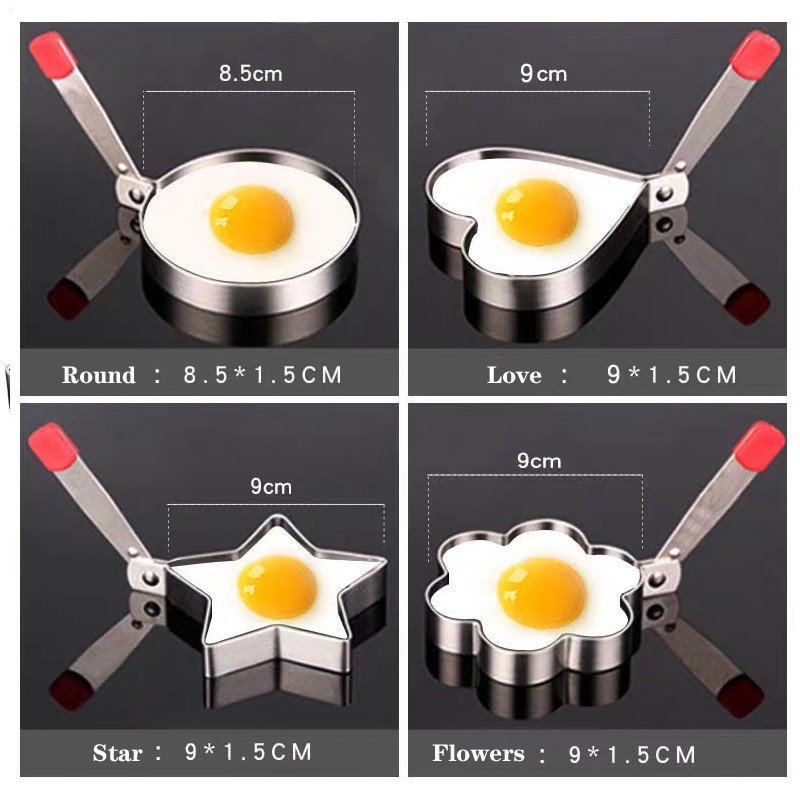 Omelette moule Omelette décoration Omelette crêpe cuisson amour forme outil cuisine accessoires outil 4/3/2 acier inoxydable métal