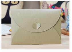 Retro Liefde Brief Aftrek Envelop Creatieve Romantische Liefdesbrief Envelop Verdikking 250 Gram Parel Envelop Tas 10 stks/partij: Silver gray