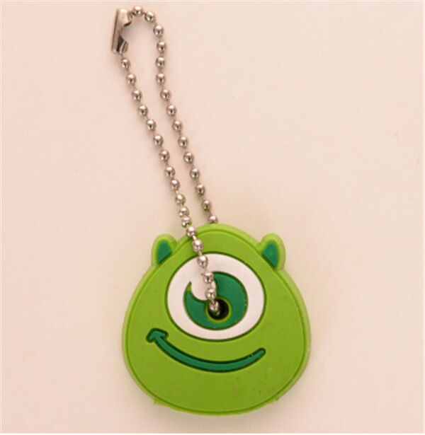 1PC Key Top Cover Cap Topper Keyring Cute Animal Multi Color Soft Plastic Key Cover for House Room Box Keys: 3