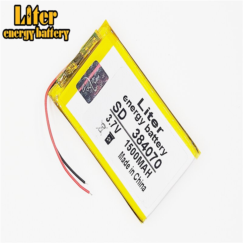PLIB de 3,7 V,1500mAH, 384070 (batería de iones de litio de polímero/Li-ion) para reloj inteligente, GPS,mp3,mp4, teléfono móvil, altavoz