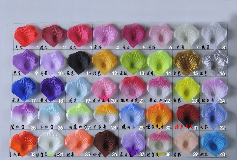 Pétalos de rosa para boda decoración romántica de pétalos de rosa para boda, diseños de escenas de boda, flores, pétalos para bodas, 5x5CM, 1000 unidades