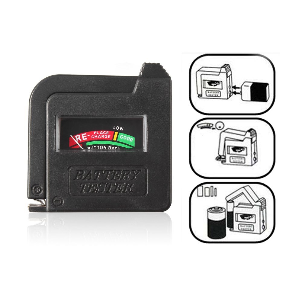 BT-168 Universal Battery Tester For 9V 1.5V And Button Cell AAA AA C D !