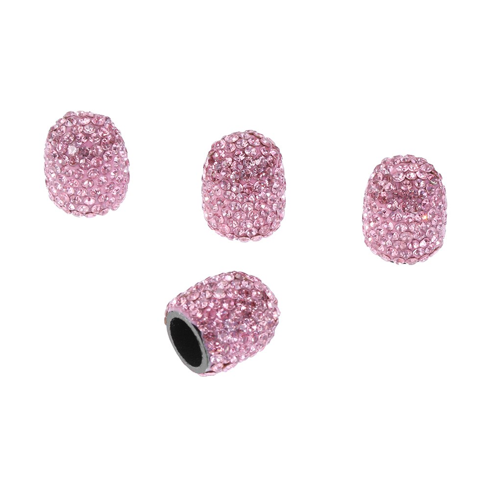 Bouchons de Valve de pneu de voiture en argile souple, 4 pièces/lot, anti-poussière, cristal diamant brillant, accessoires de voiture, breloques, décor extérieur