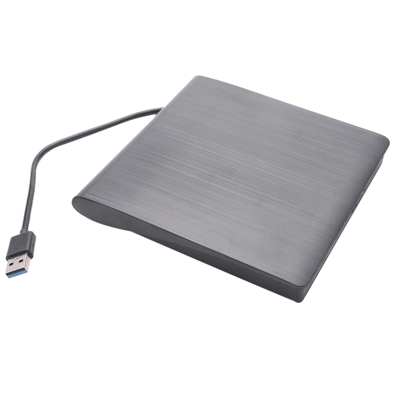 External Cd Dvd Drive With Case Usb 3.0 Optical Drive Portable Slim Cd Rw Rom Drive Player Burner Writer Rewriter High Speed For: Default Title