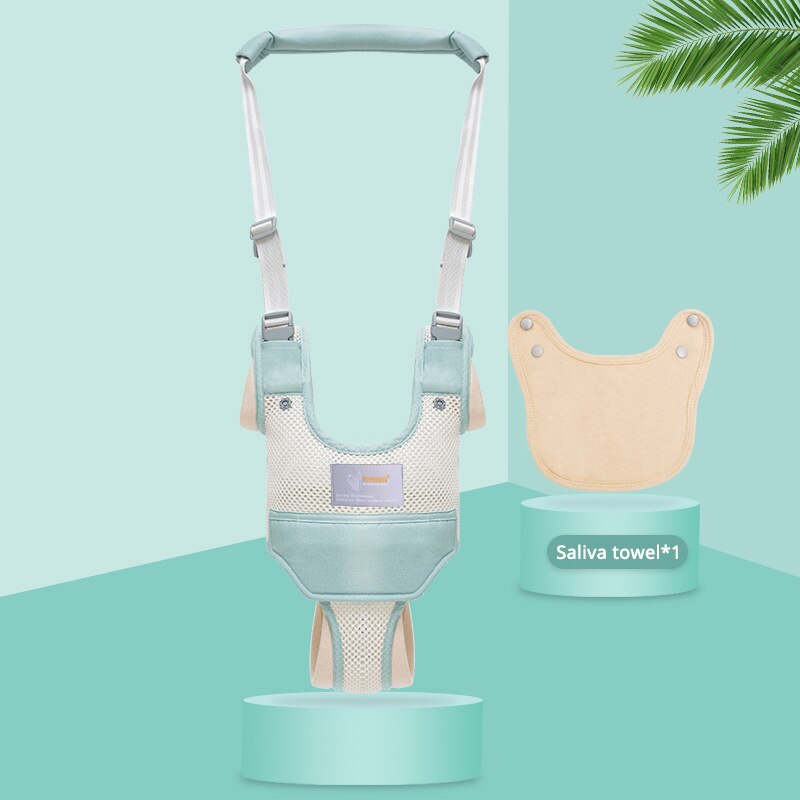 Honeylulu Ademend Loopstoeltje Riem Baby Harness Leash Voor Kinderen Anti Verloren Veiligheid Learning Walk Afneembare Peuter Rugzak: green mesh