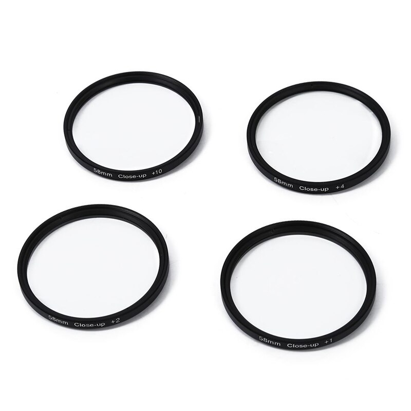 1 Set 58Mm Macro Close Up Lens & 1Pcs Desktop Lighting Bracket Tripod Ring Photography 12W Led Lamp Fill-In Light