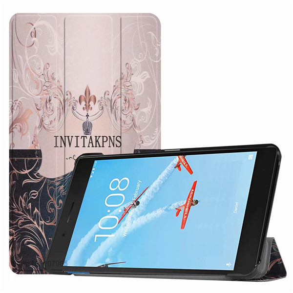 Ultra Slim PU Leather Stand Case For Lenovo Tab E7 7104 TB-7104F 7104F 7 inch Smart Cover Tablet Shockproof Flip Shell+Film+Pen: Color 8