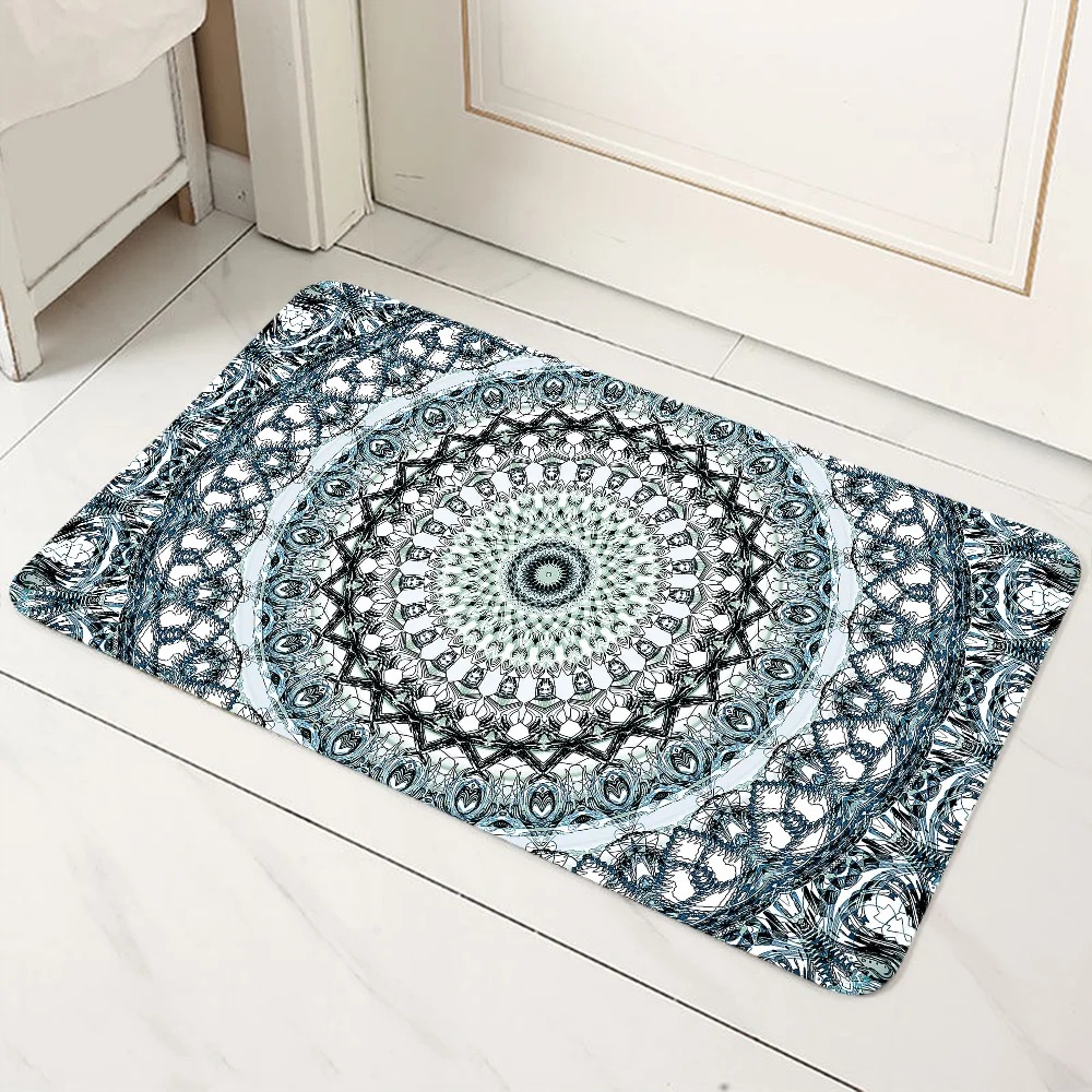 Mandala aufbringen Druck Tür Vorderseite matt Dekoration Heimat Badezimmer Bodenmatte: 45x70cm / Grün