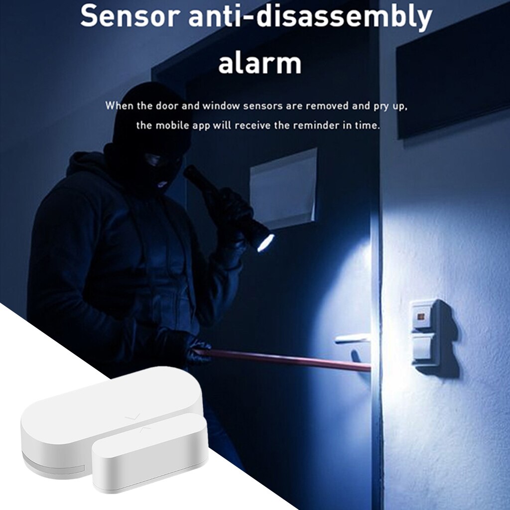Wireless Door Window Alarm Contact Sensor Wireless Smart for Apartment Dorm House