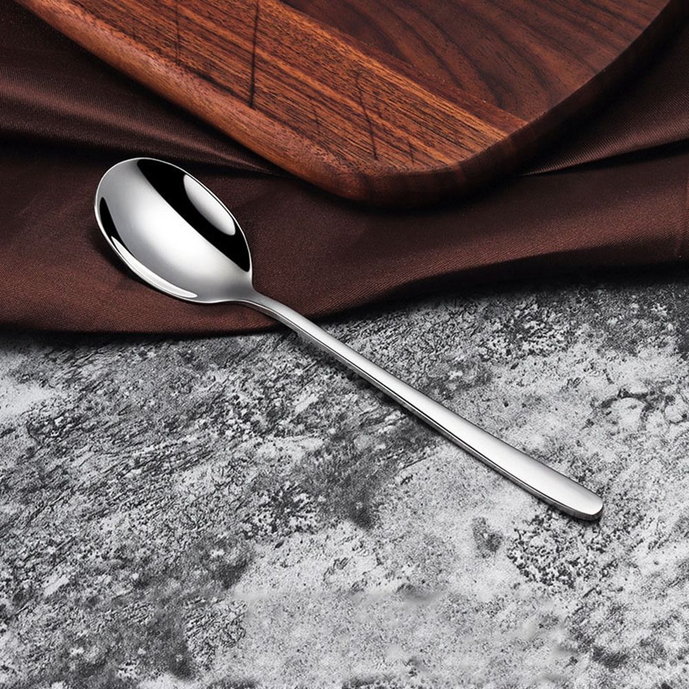Cucharón grande de acero inoxidable 304, cuchara para servir arroz, mesa de cocina dorada, utensilio de cocina: S