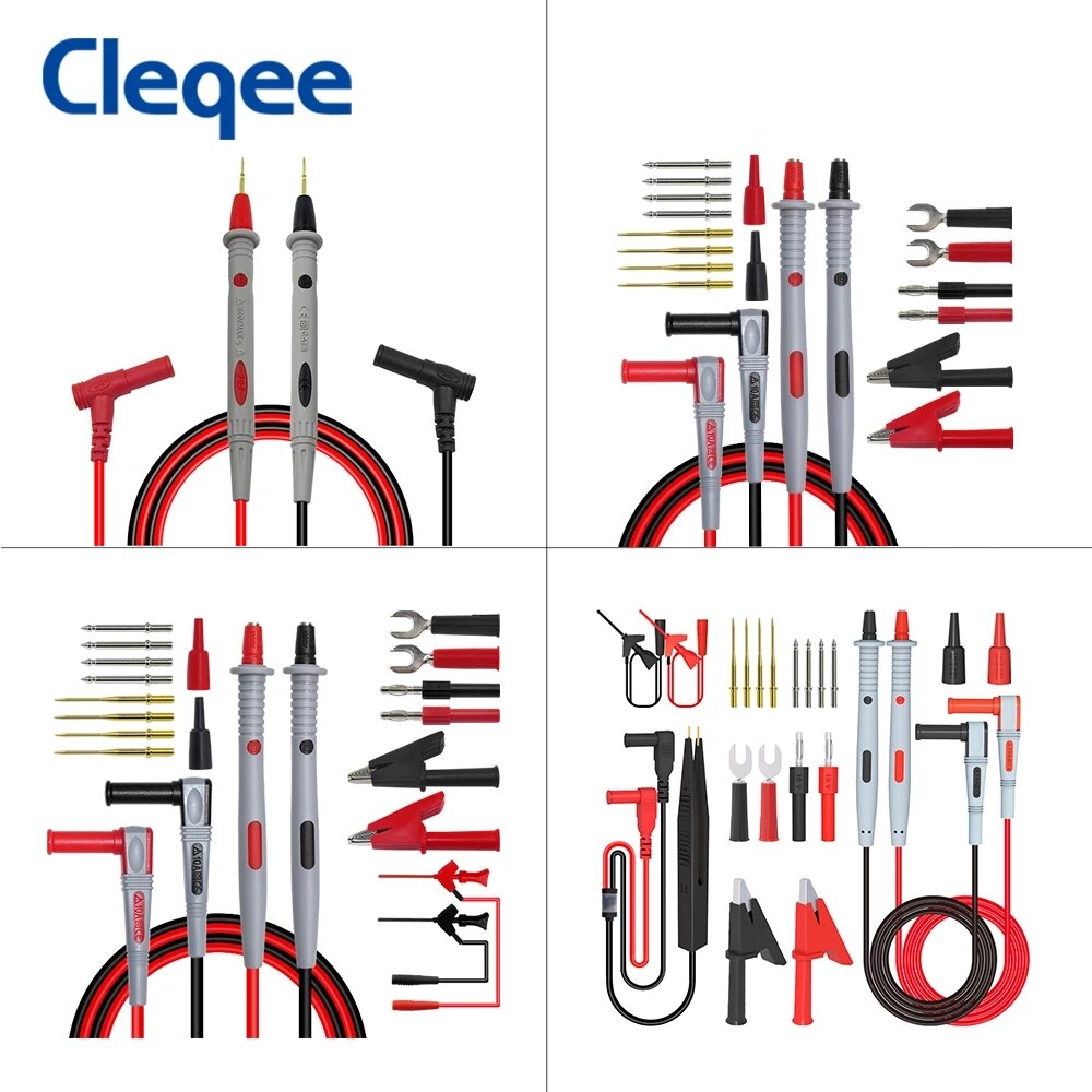 Cleqee Multimeter Probe Probes Replaceable Needles Test Leads Kits Probes For Digital Multimeter Cable Feeler For Multimeter
