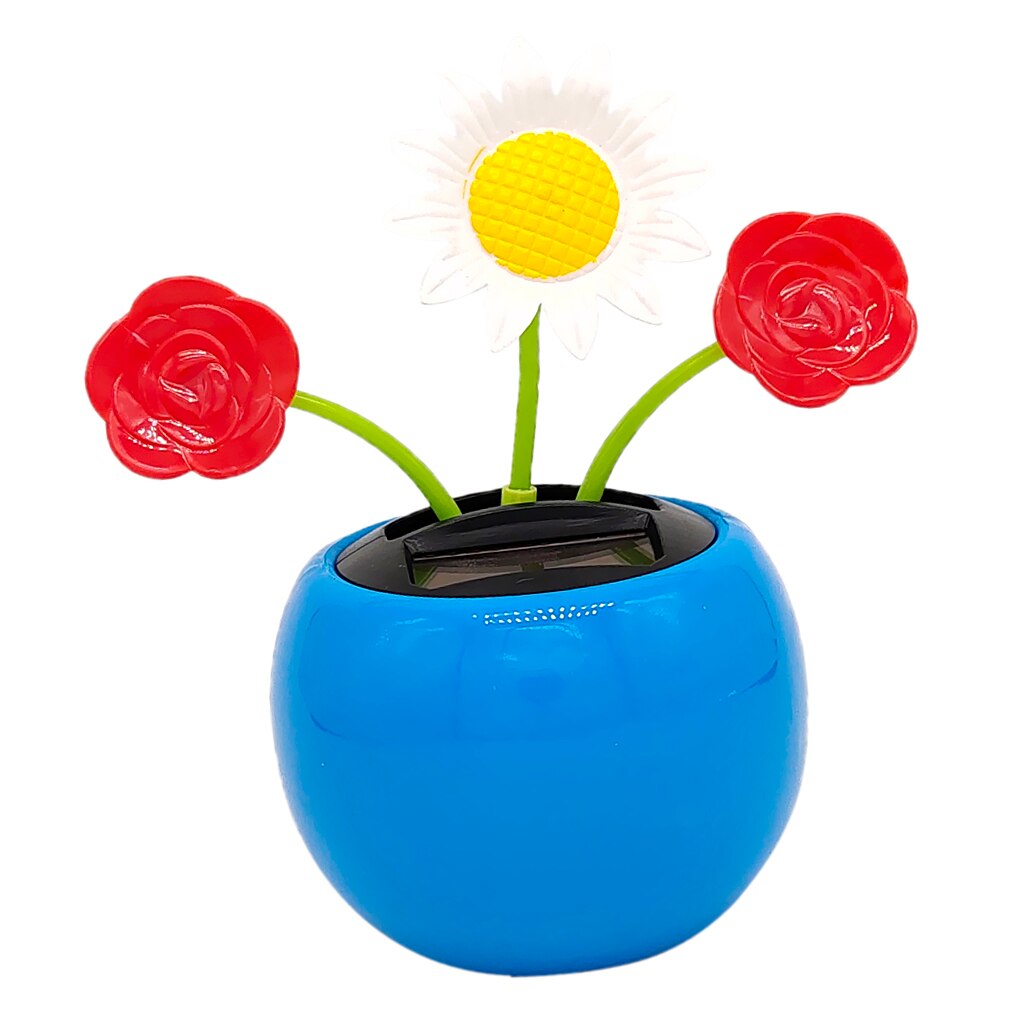 Zonne-energie Zonnebloem & Rose Dancing Plant Pop Speelgoed Home Decor