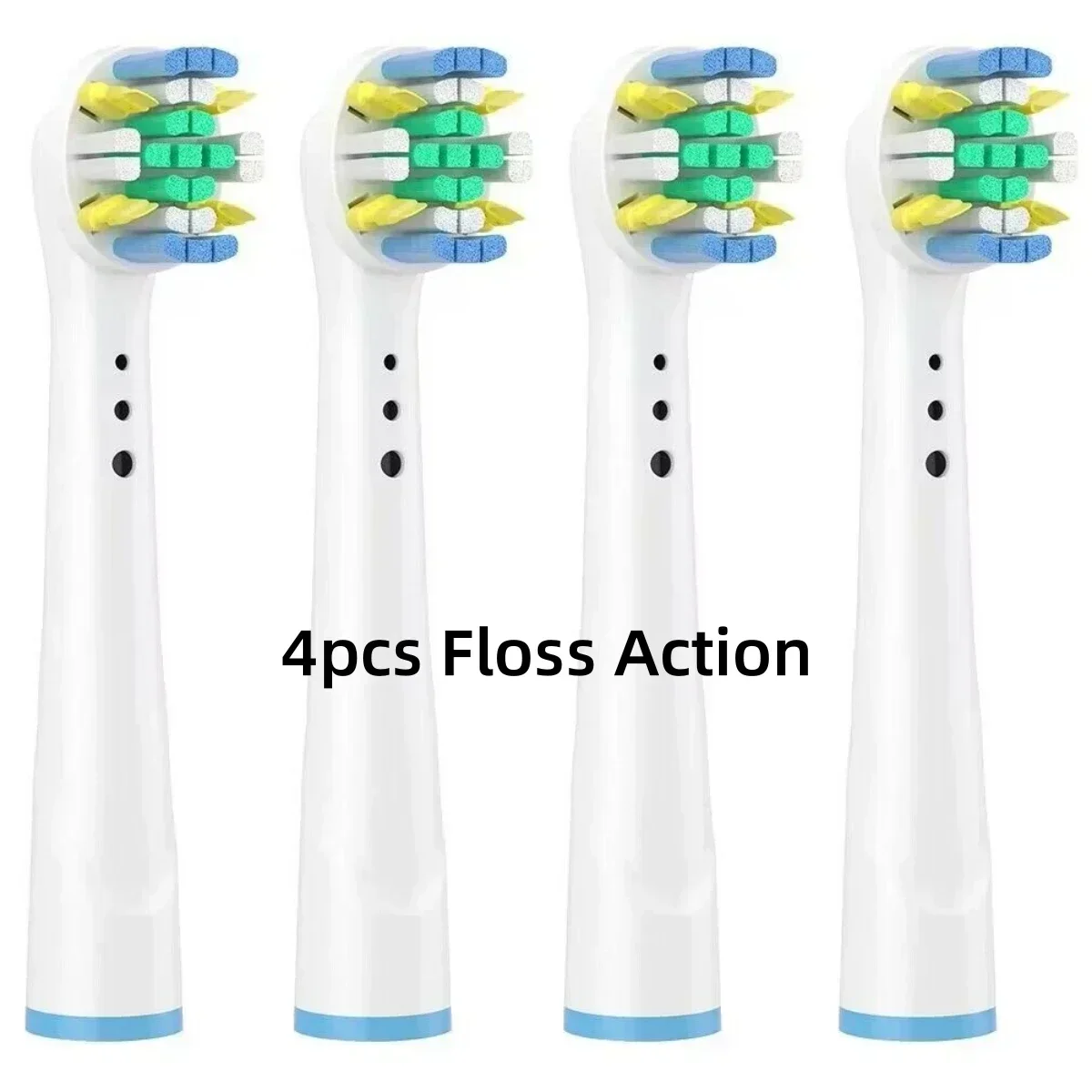 Boquillas de cepillo de dientes eléctrico para Oral B Braun, acción de hilo blanco 3D, limpieza de precisión, cuidado de las encías, cabezales de cepillo de dientes universales para OralB: Verde