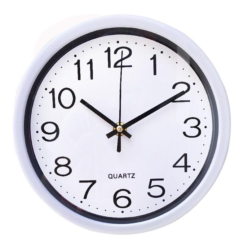 8 Inch Round Quartz Wall Clock Glow In Dark Bedroom Kitchen Clocks Quartz Silent Sweep