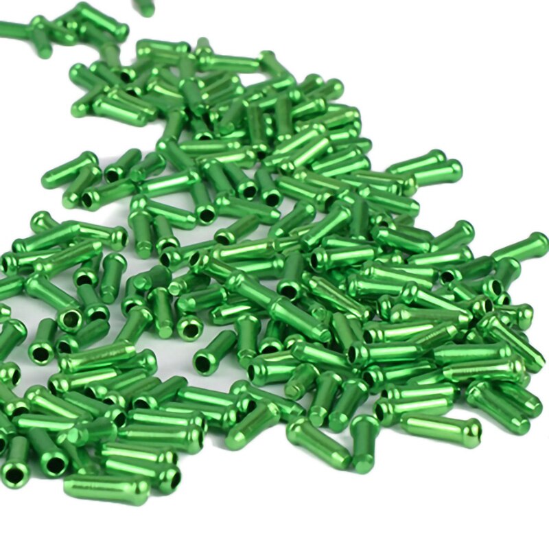 50Pcs Fiets Cable End Caps Draad End Core Caps Bike Brake Shifter Inner Cable Tips Crimps Mtb Racefiets fiets Accessoires: Green - 50PCS