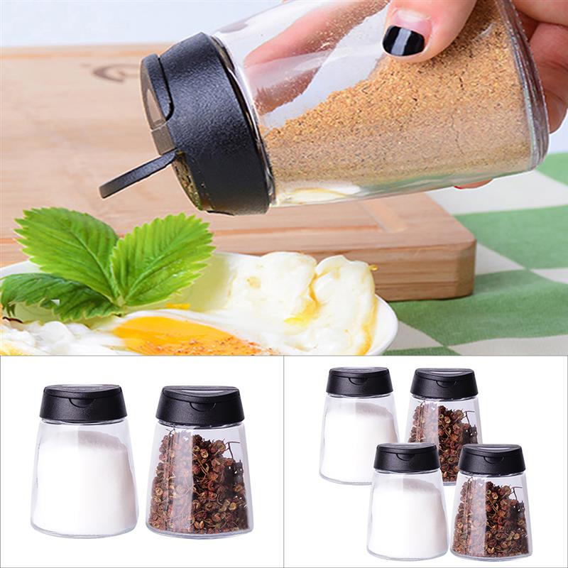 4pcs Seasoning Bottle Multi-purpose Salt Spice Condiment Box Seasoning Storage Container
