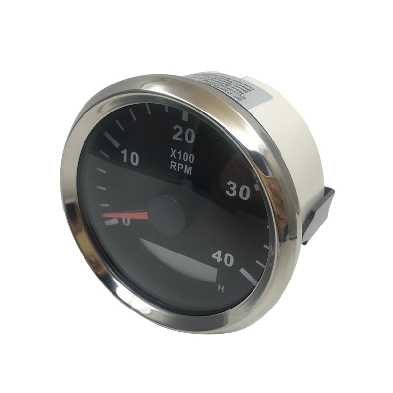 85mm Tachometer 4000RPM With Hourmeter Truck Car Boat Tacho RPM Meter Gauge REV Counter With Red Backlight