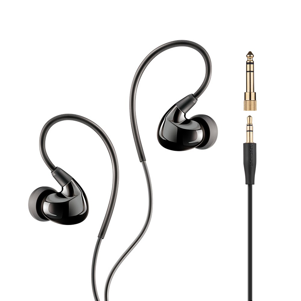 Takstar ts -2260 in ørehovedtelefoner kablet støjreducerende ørepropper med 6.3mm interface adapter til optagelse af musik