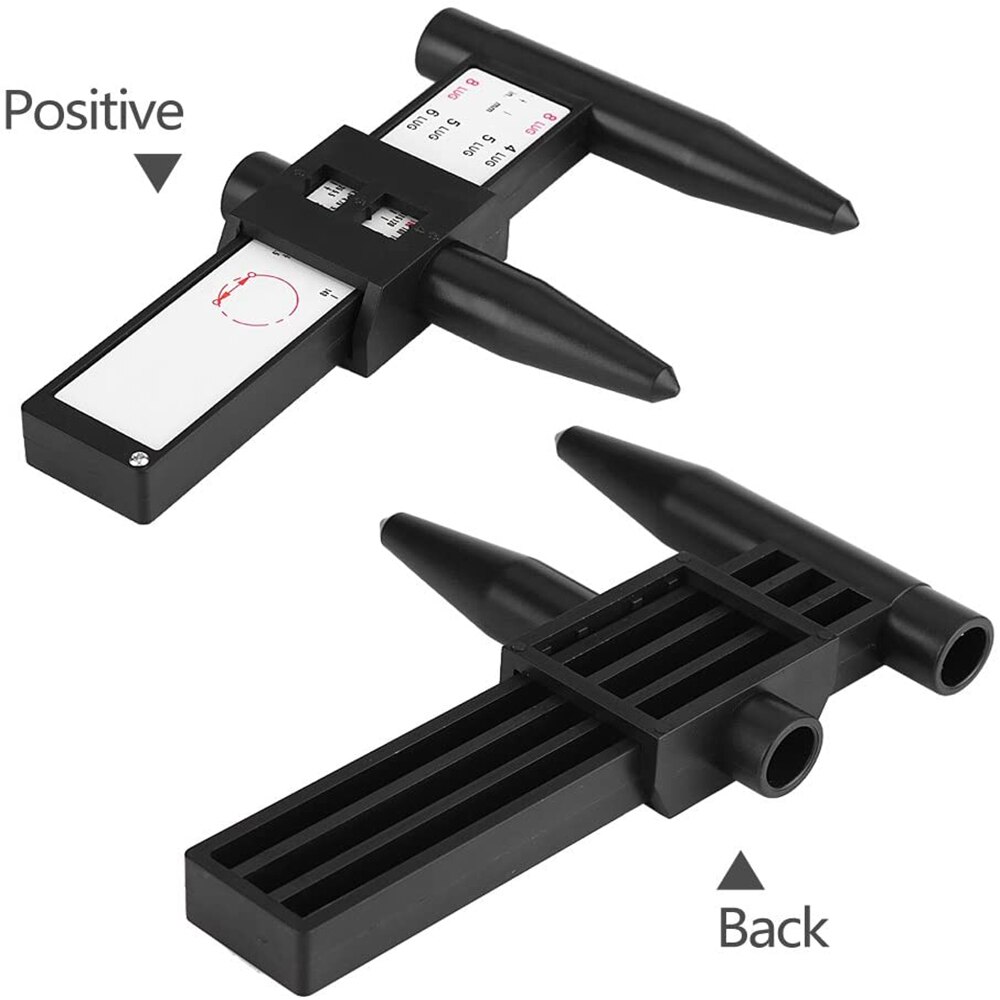 Car Wheel Rim Bolt Pattern Sliding Measuring Gauge Tool PCD Ruler 4 5 6 8 Lug Pattern Measuring Tool Carros Exterior Automobile