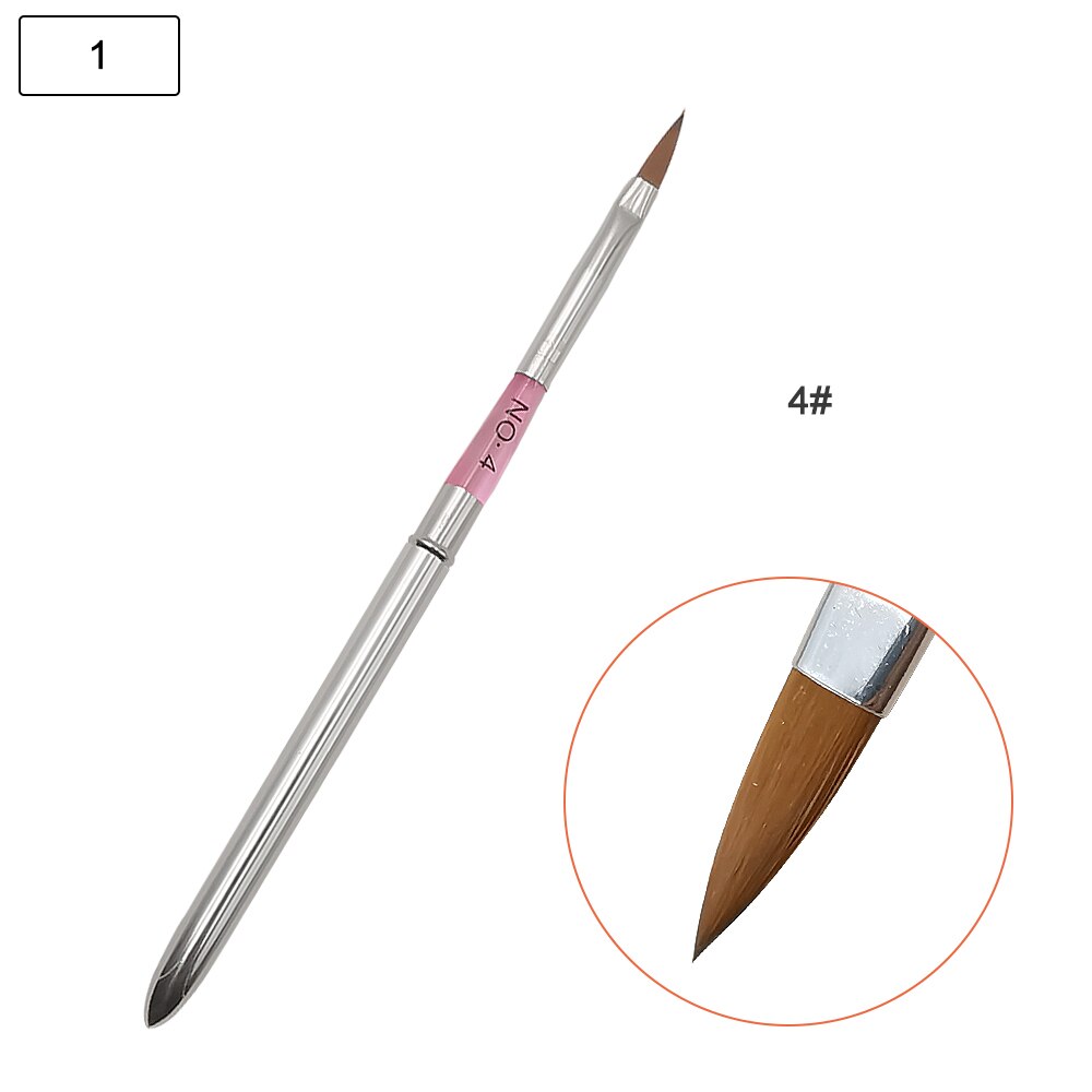 1p Kristall Nagel Pinsel 1 stücke Metall Gravur Malerei Nagel Kuli UV Gel Nagel Pinsel: Nein4