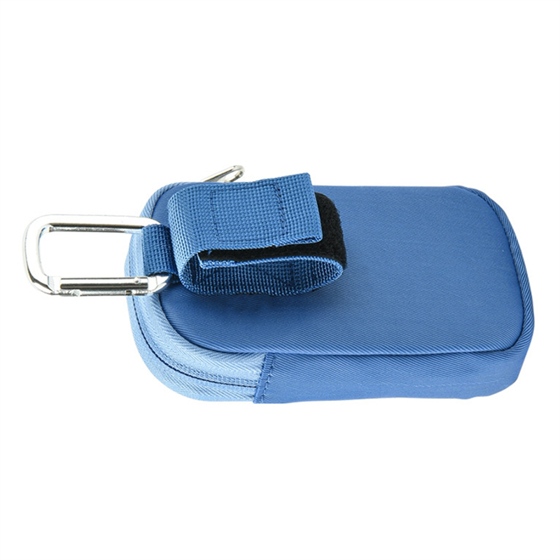Estojo portátil para mp3, mp4, bolsa de armazenamento universal para reprodutor de música com clipe de mosquetão, bolsa de viagem para atividades ao ar livre