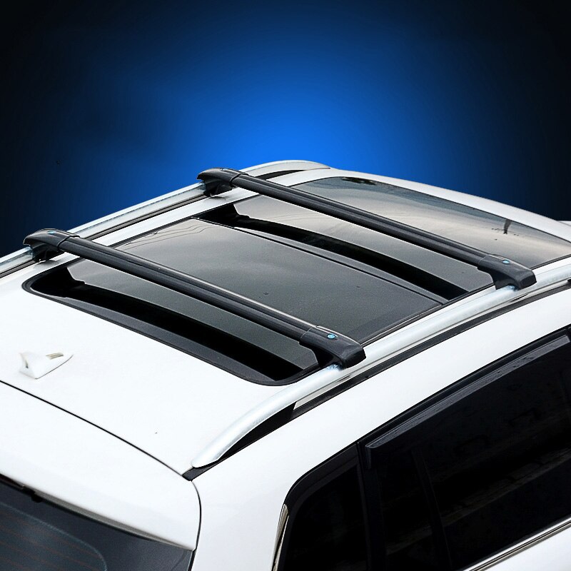 CarFansClub 2PCS SUV Car Anti-Theft Roof Racks Cross Bars Car Luggage Roof Racks Fit For Big Gap Between Rail And Roof: Black