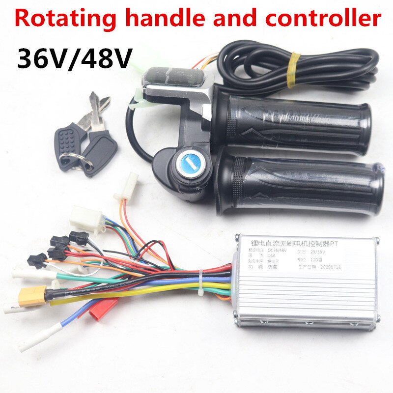Electric Scooter accelerator brushless controller turn throttle speed control 36v48v electric vehicle control system: 36V and controller
