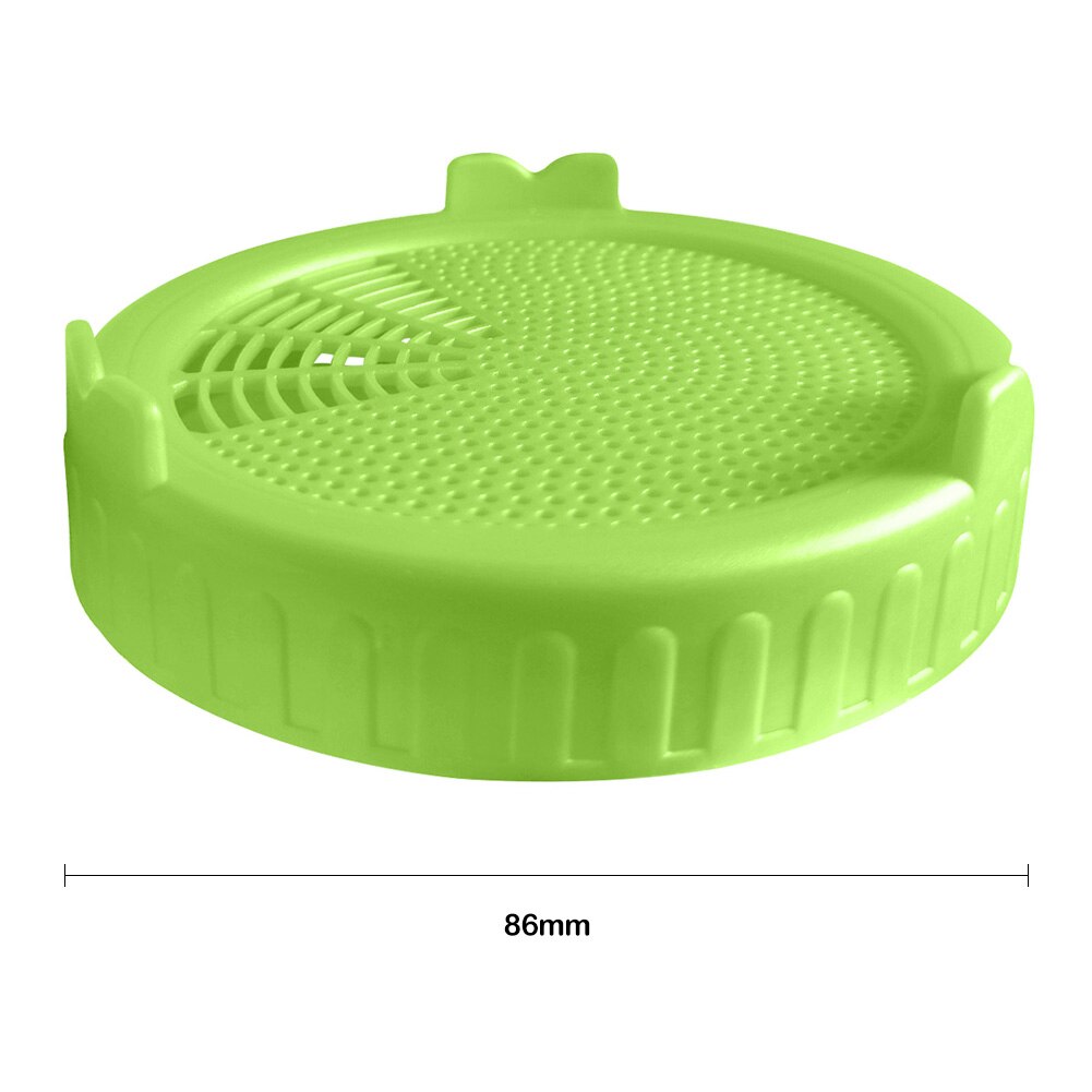 Bean Sprout Cover Fermentation Strainer Lids Food Grade Mesh Sprout Cover Kit Peanut Sprouting Lid for Mason Jar: Green