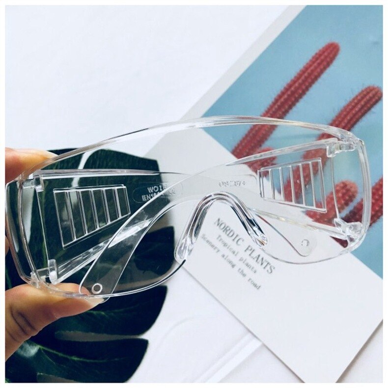 Anti-virus sikkerhedsbriller over briller blød klar pc antivirus tåge spray hospital: Gennemsigtig anti-dug
