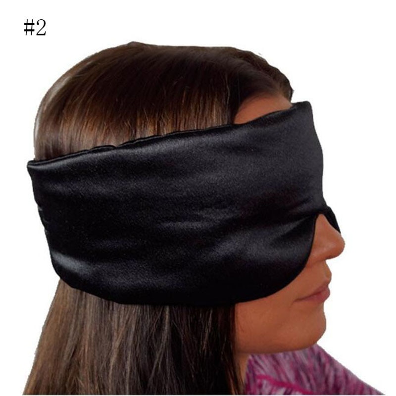 Luxe zijden draagbaar reisslaapmasker, dikkere rusthulp, zachte hoes, ooglapje, slaapmasker, etui,  mr080 stuks