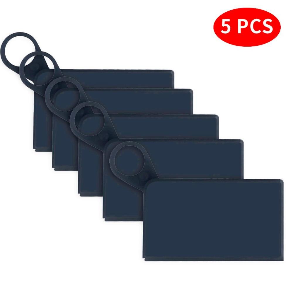 5 stk kasser masker gemme silikone maske midlertidig opbevaring klip foldet bærbar vandtæt boks til opbevaring af masker kasser masker gemme holder: 5pc sorte