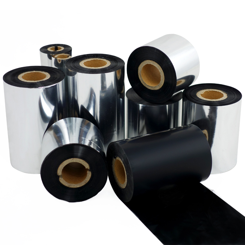 thermal transfer ribbon, Width 50 - 110 mm x 300 m, Premium wax ink film for Barcode label printer, 1 Roll, scratch resistance