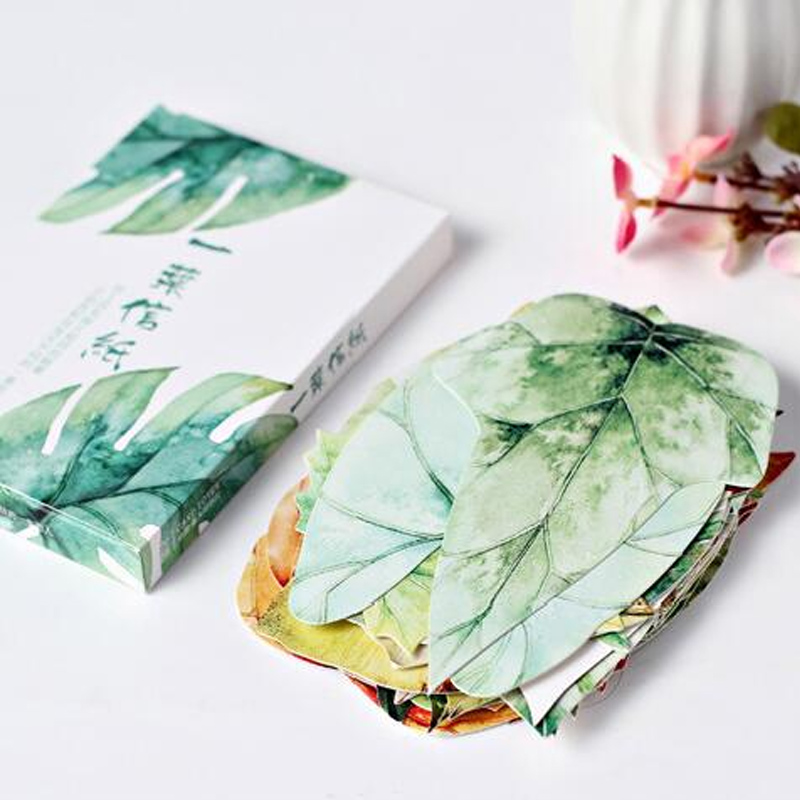 Tarjetas de felicitación con hojas, tarjetas de Sobre Carta de cumpleaños, juego de tarjetas de , tarjeta de mensaje, 30 unidades por paquete