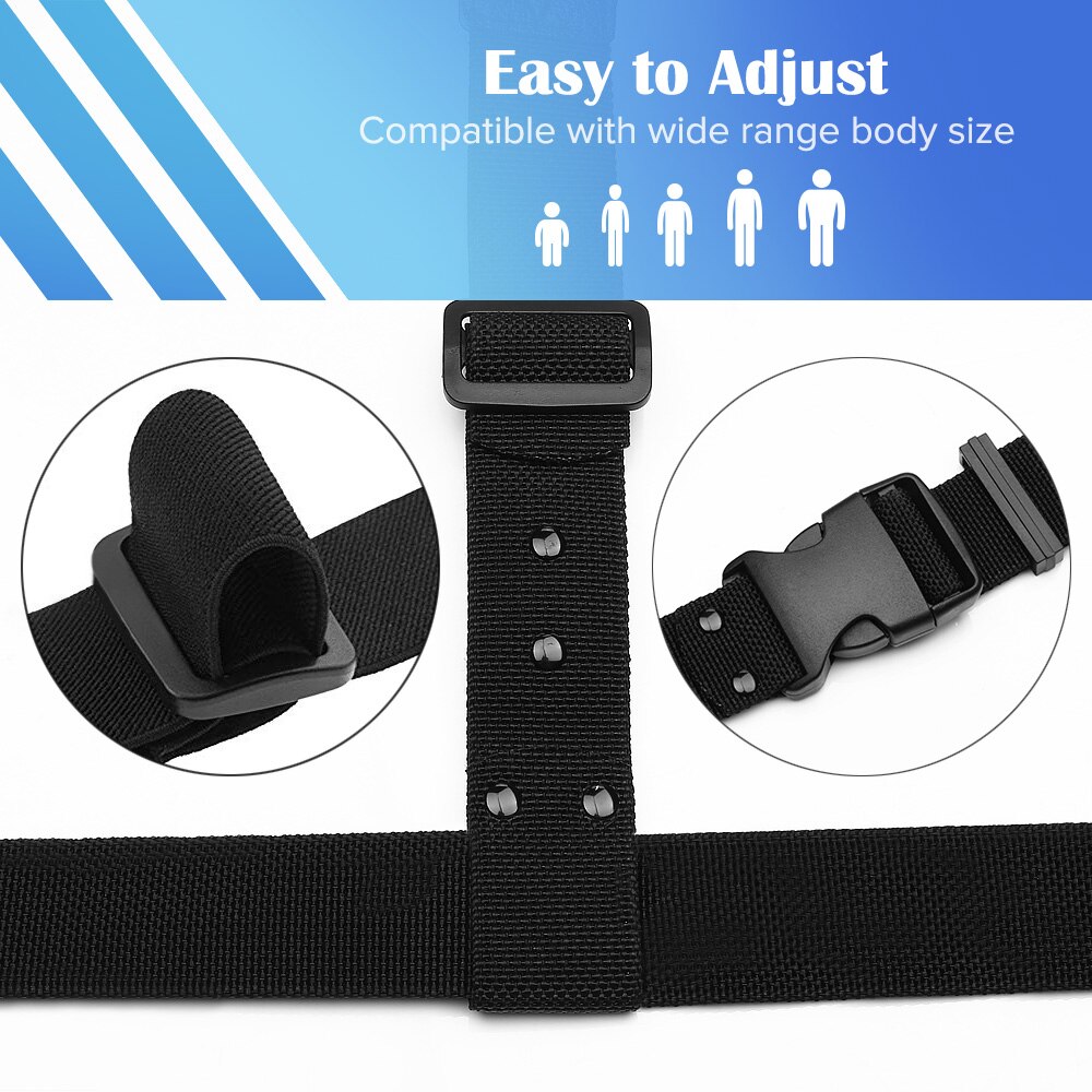 Body Camera Blet para BOBLOV KJ21 WA7 WN9 HD31 HD66 Series cinturón de cámara, cinturón de pecho, correa para el pecho, correa para el hombro