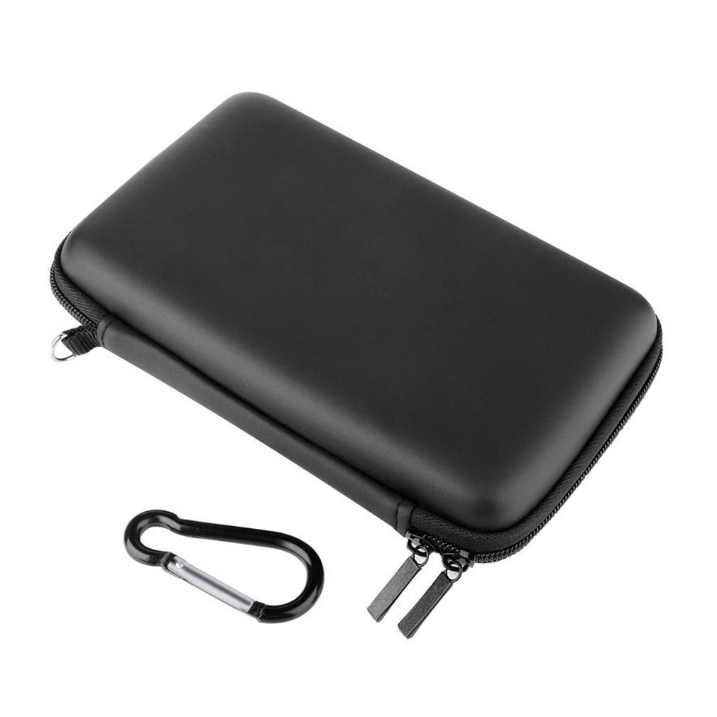 Fresco Nero EVA Pelle Carry Caso Duro Del Sacchetto Del Sacchetto 18.5X11X4.5 Cm per Nintend 3DS LL con cinghia di Gioco Accessaries Nintendo