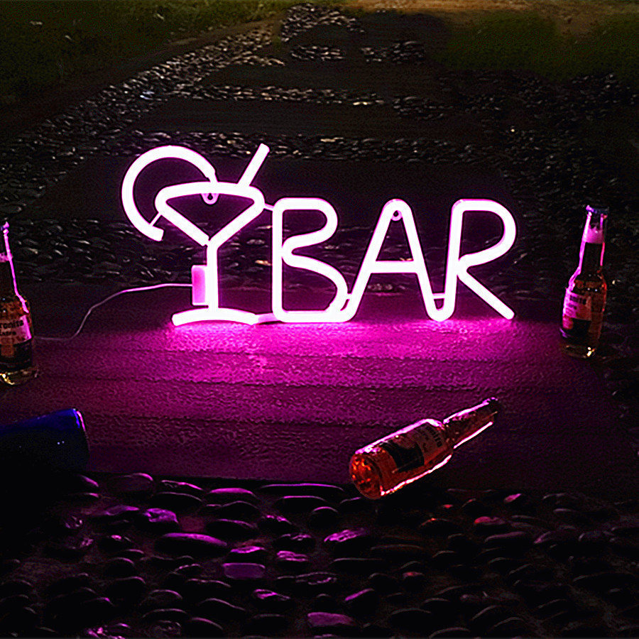 Neon Sign Licht Led Art Decor Bar Neon Lamp Met Afstandsbediening Moderne Thuis Ktv Bar Party Wanddecoratie nachtlampje