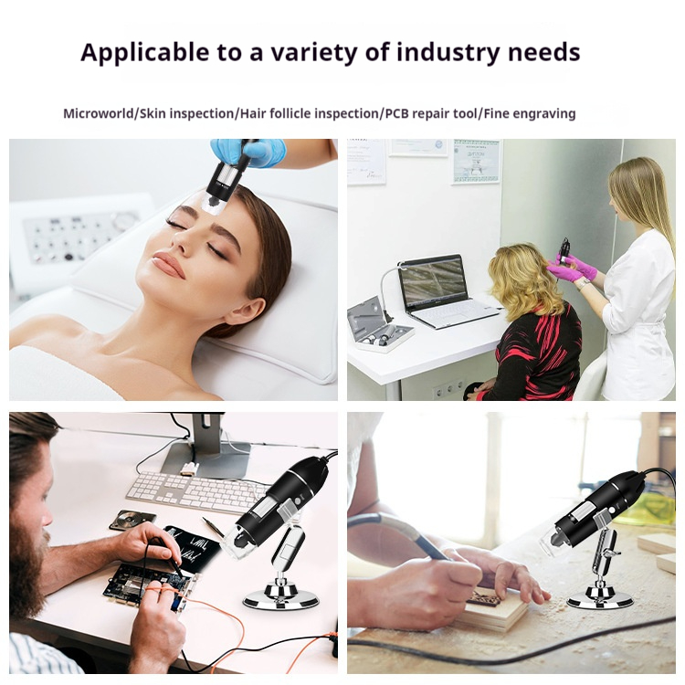 Digital Usb Microscope Three In One 1000X Electron Microscope 1600X Maintenance Magnifying Glass