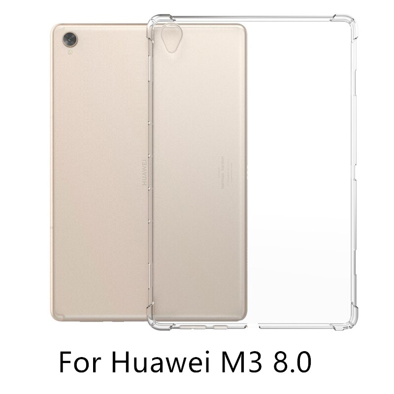 Przezroczysta obudowa tpu dla Huawei MediaPad M5 8.4 Pro 10.8 ultra cienki silikonowy tylna pokrywa dla Mediapad M5 10 (Pro) Funda Coque Capa: For Huawe M3 8.0