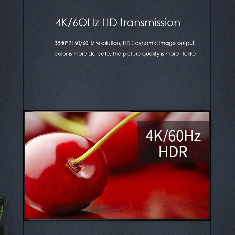 5 in 1 Out 2.0 Switcher 4K60HZ HD Switcher Support Blu-Ray Input/3D Output/HDCP2.2/HDR Dynamic