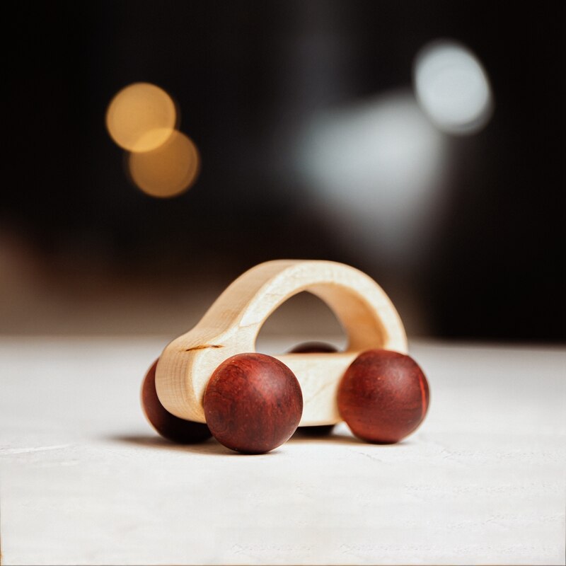 3Pcs Holz Spielzeug Montessori Pädagogisches Buche Zahnen Holz Auto Kinder Cartoon Auto Spielzeug Baby Holz Für 1-6 jahre Alt Kinder