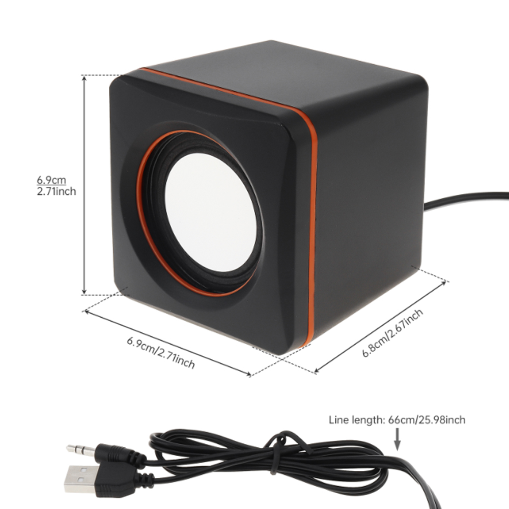 Kombinationslautsprecher USB 2.0-Lautsprecher für PC/Laptop/Smartphone mit 3,5-mm-Stereo-Klinkenstecker, USB-betrieben